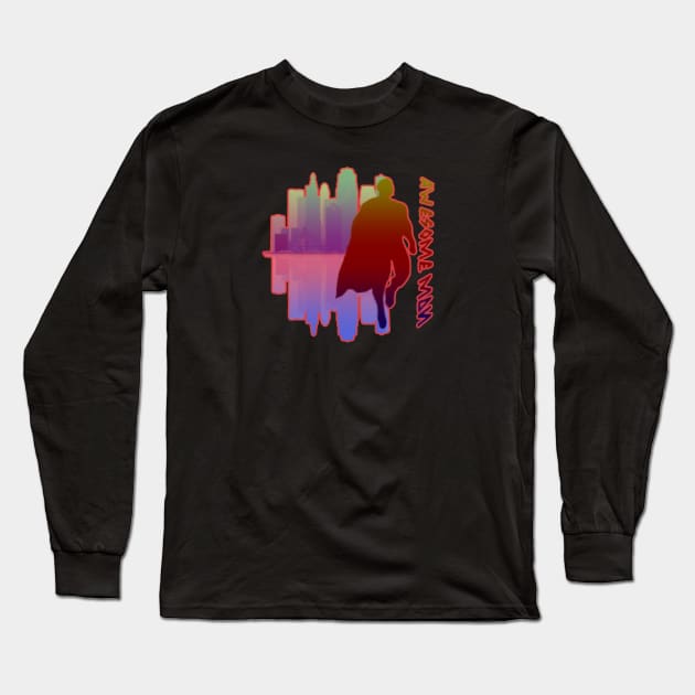 Awesome Man Logo Long Sleeve T-Shirt by Cosmic Octave